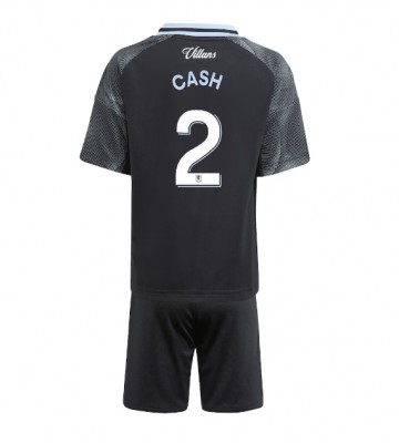 Aston Villa Matty Cash #2 Udebanetrøje Børn 2025-26 Kortærmet (+ Korte bukser)